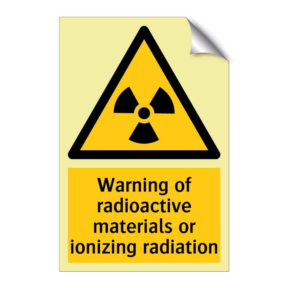 Warning of radioactive materials or ionizing radiation