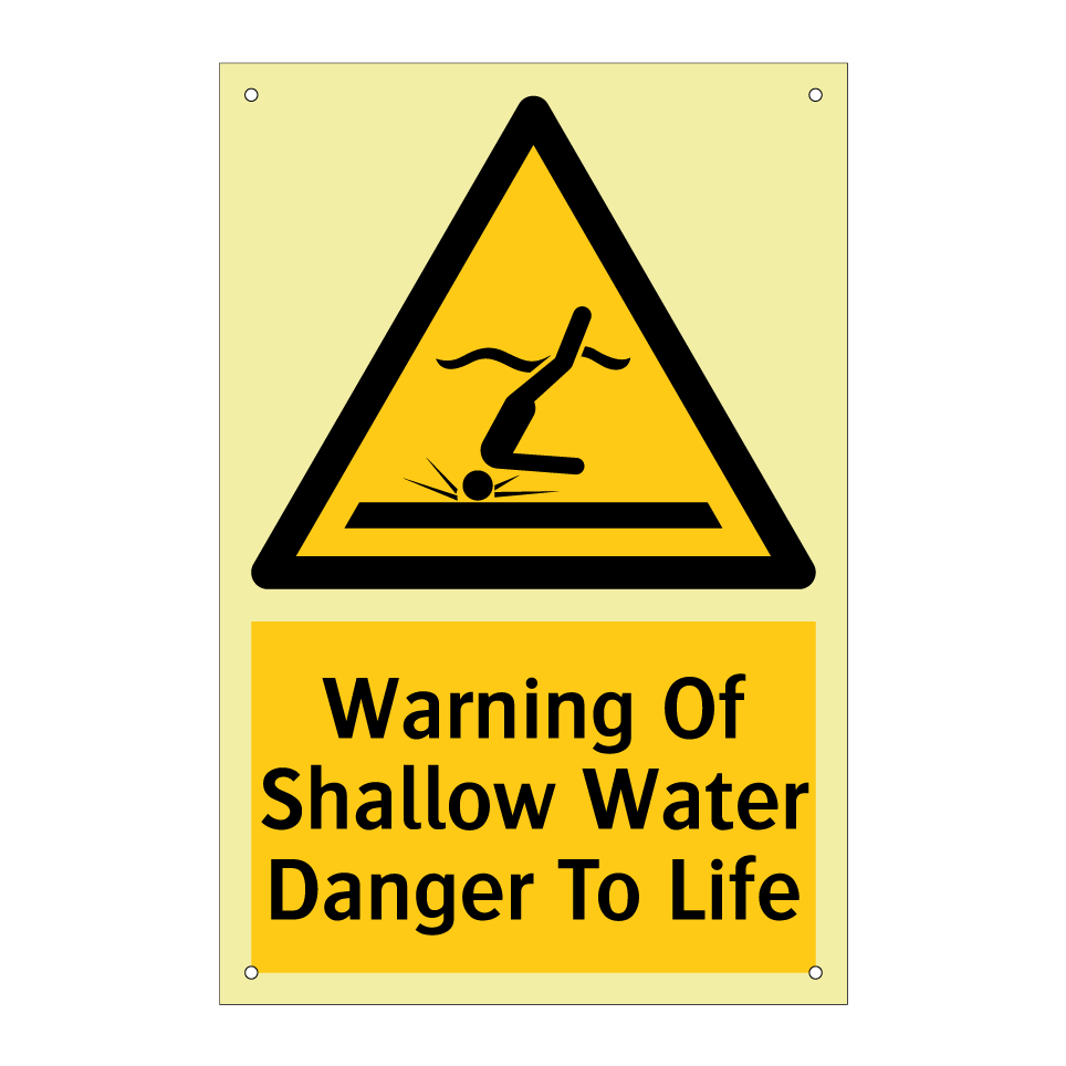 Warning Of Shallow Water Danger To Life