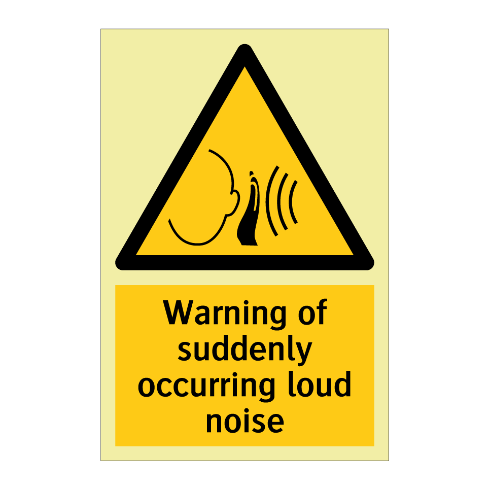 Warning of suddenly occurring loud noise