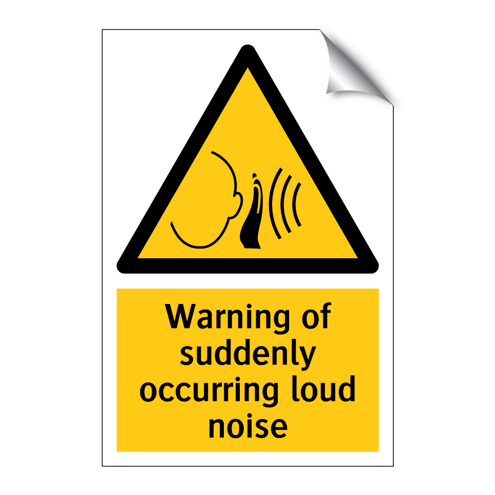 Warning of suddenly occurring loud noise