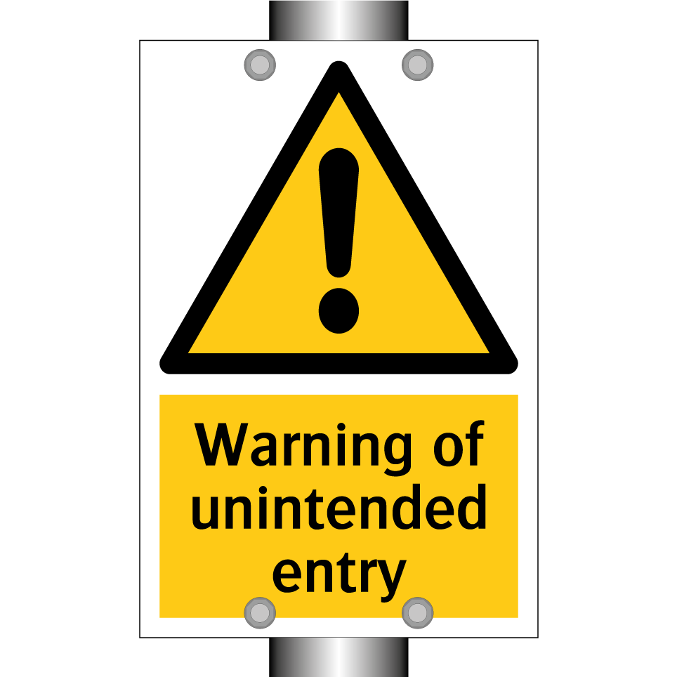 Warning of unintended entry