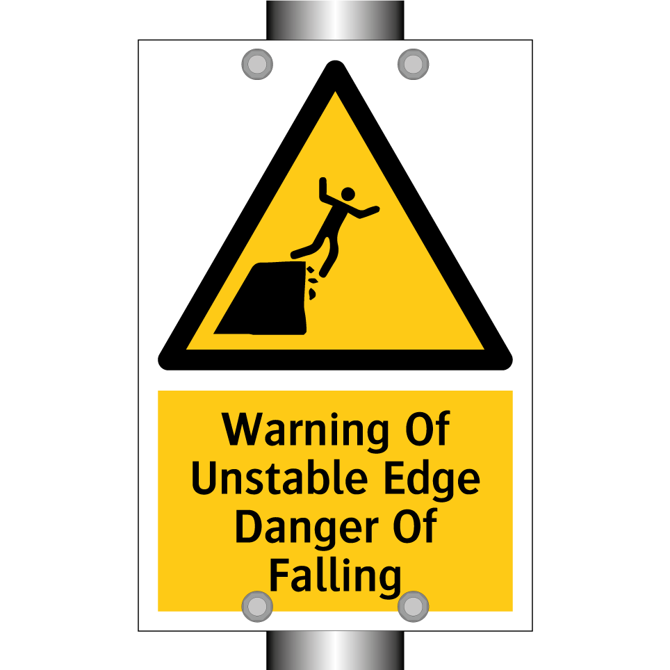 Warning Of Unstable Edge Danger Of Falling