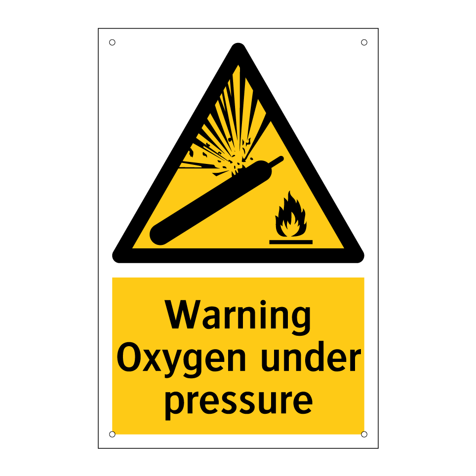 Warning Oxygen under pressure