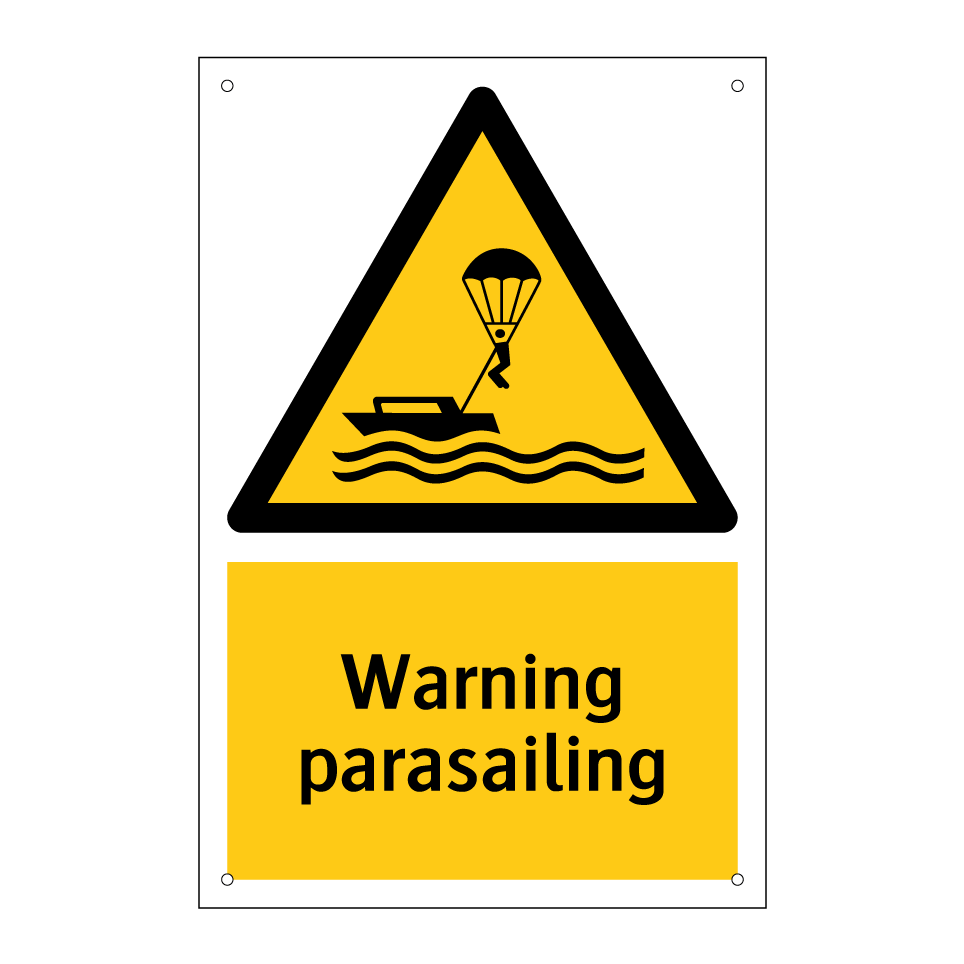 Warning parasailing