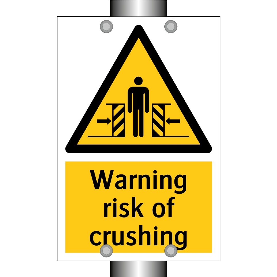 Warning risk of crushing