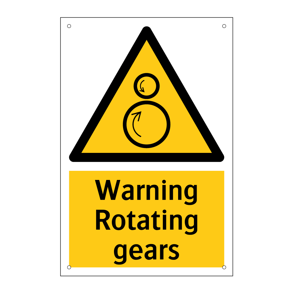 Warning Rotating gears