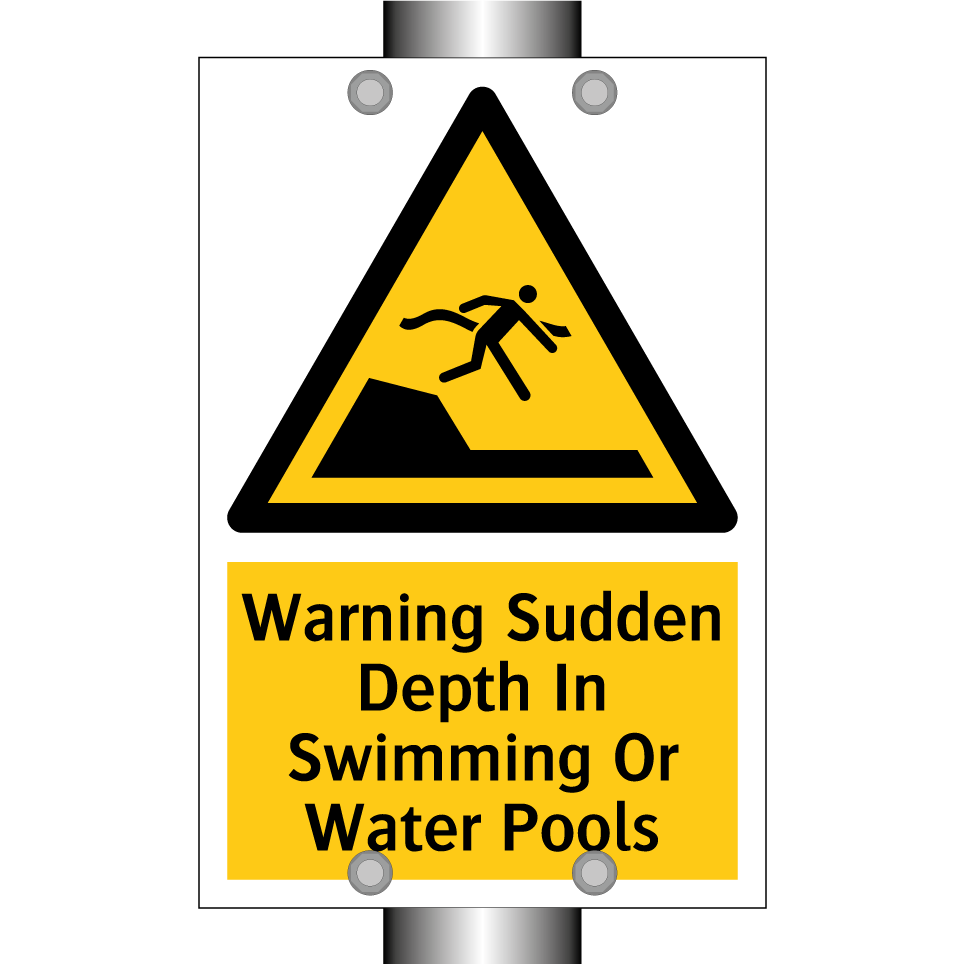 Warning Sudden Depth In Swimming Or Water Pools