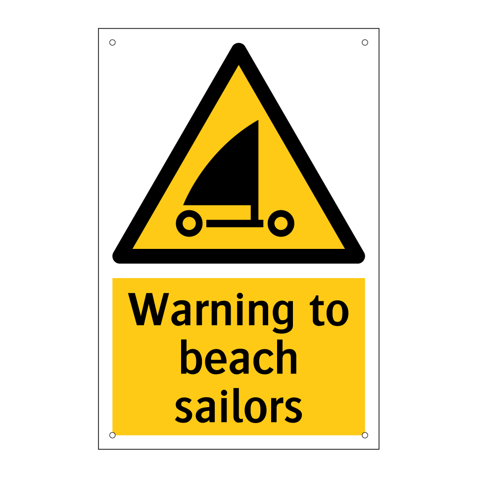Warning to beach sailors