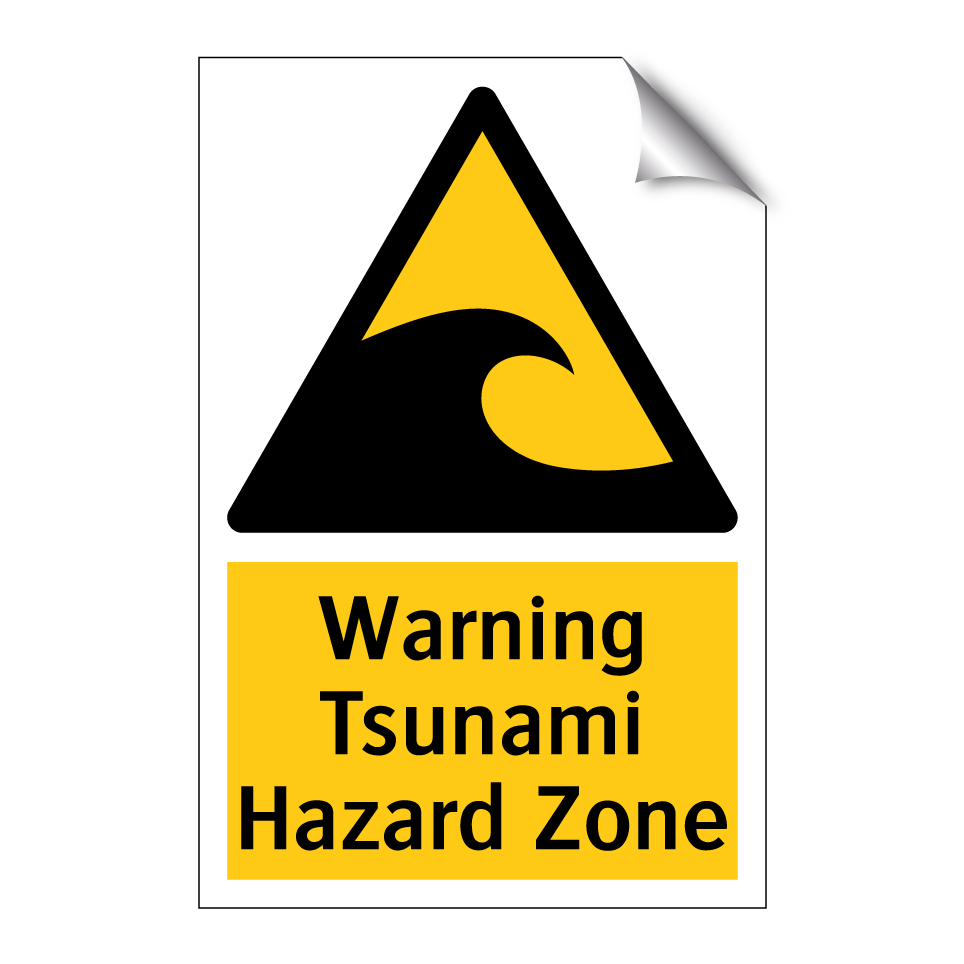 Warning Tsunami Hazard Zone