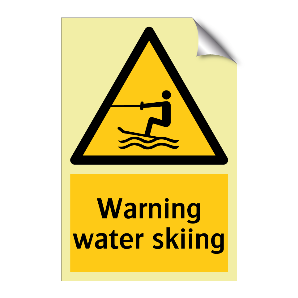 Warning water skiing