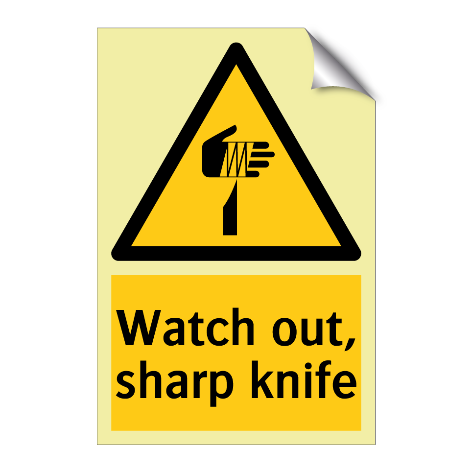 Watch out, sharp knife