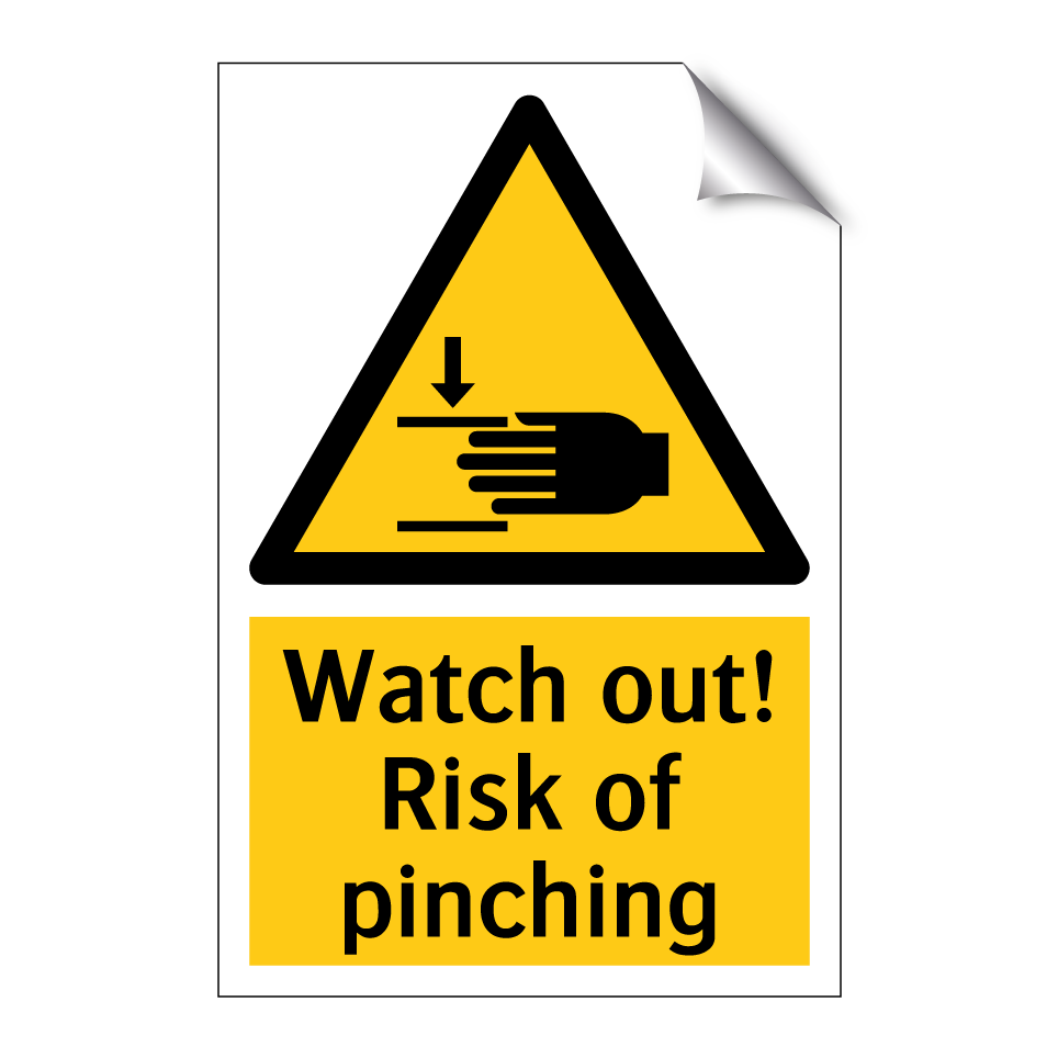 Watch out! Risk of pinching