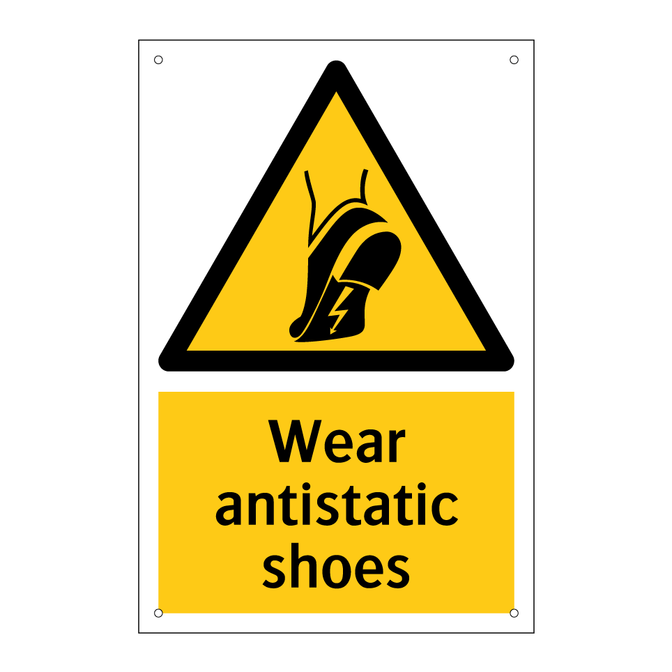 Wear antistatic shoes