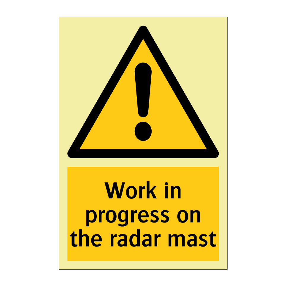 Work in progress on the radar mast
