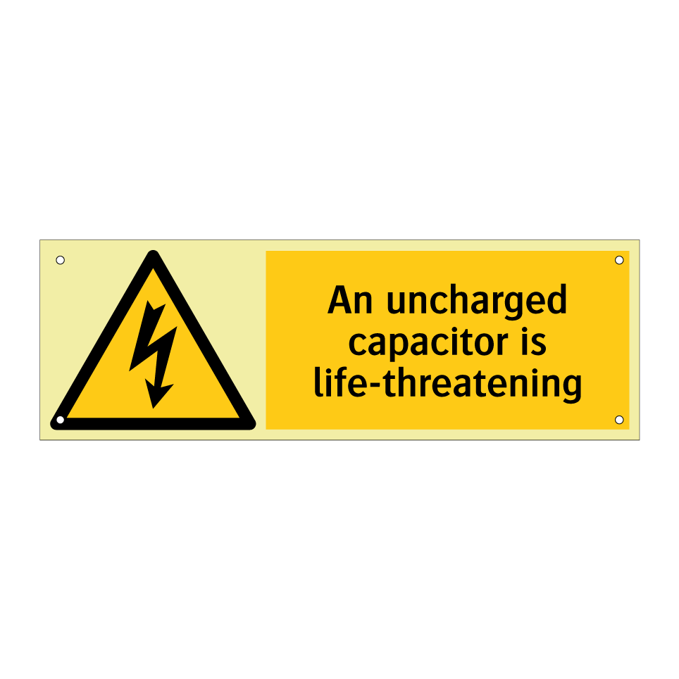 An uncharged capacitor is life-threatening