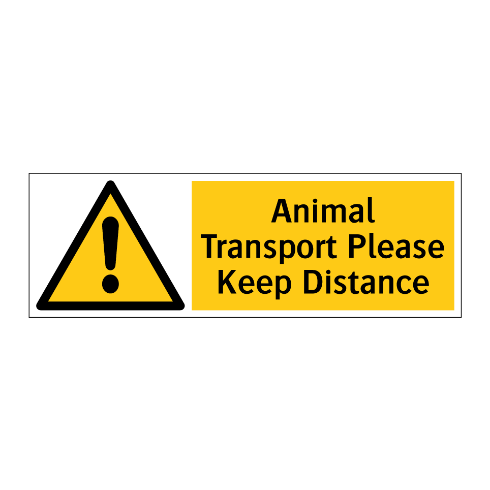 Animal Transport Please Keep Distance