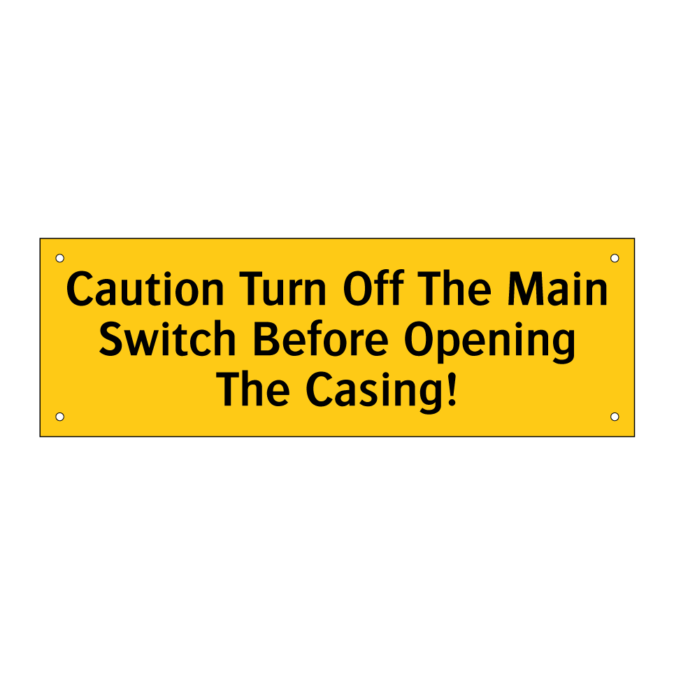Caution Turn Off The Main Switch Before Opening The Casing!