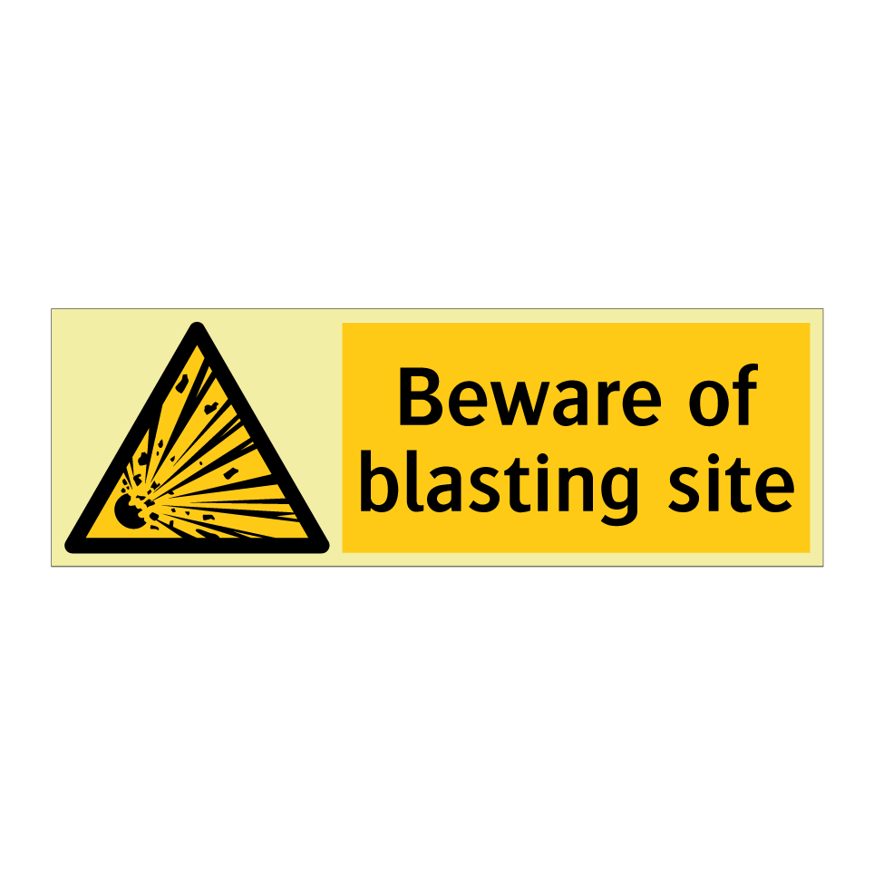 Beware of blasting site