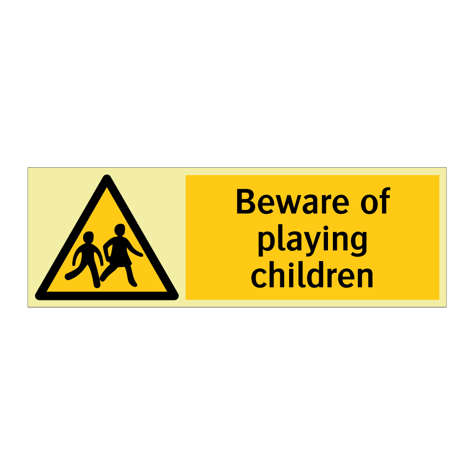 Beware of playing children