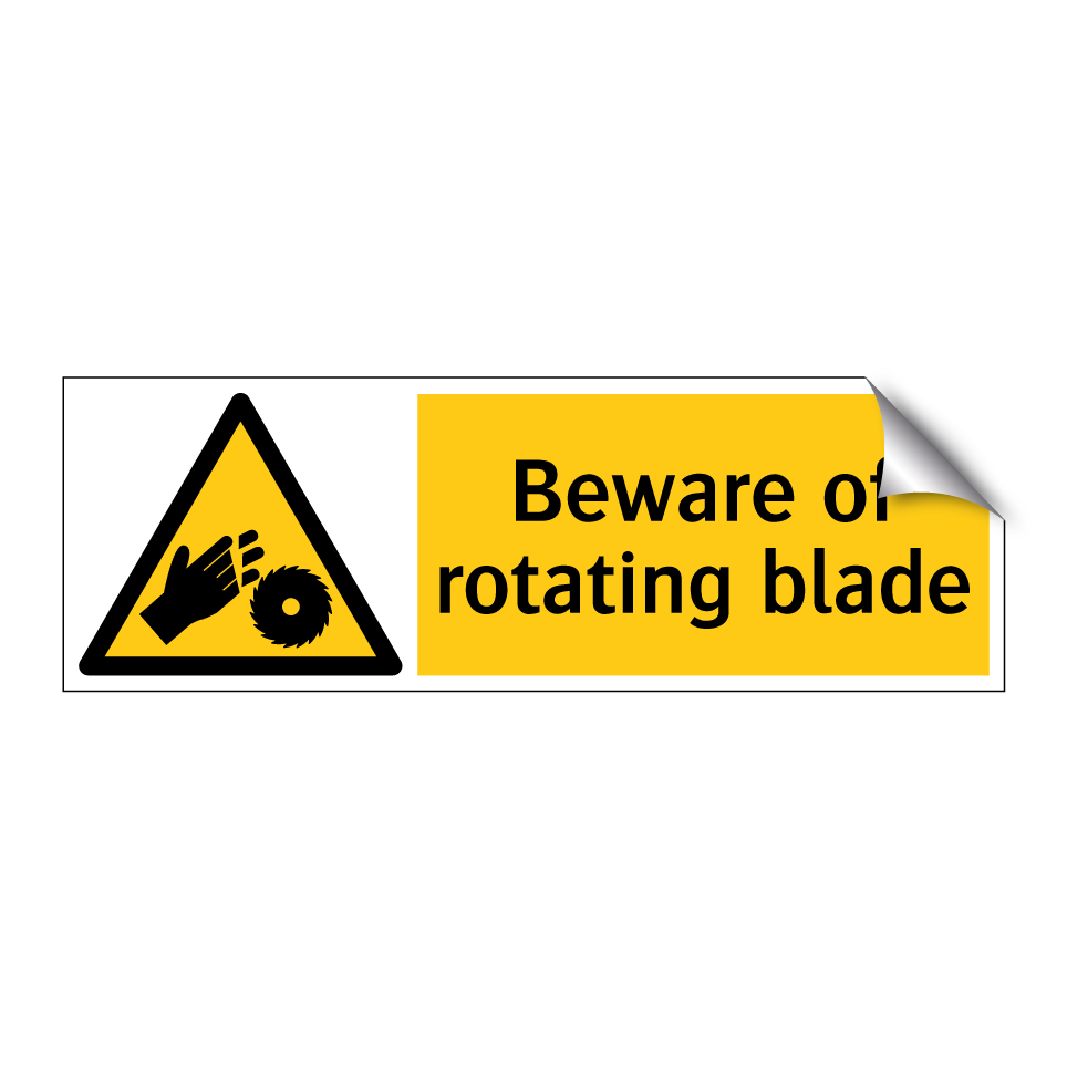 Beware of rotating blade