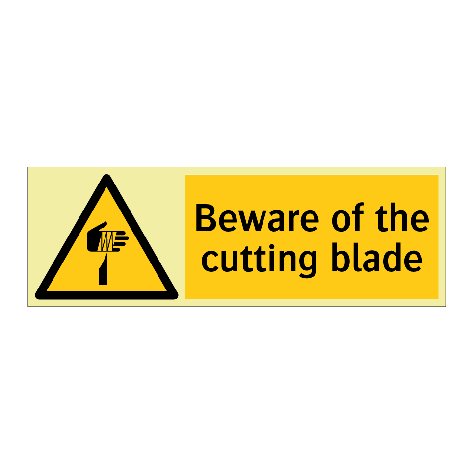 Beware of the cutting blade