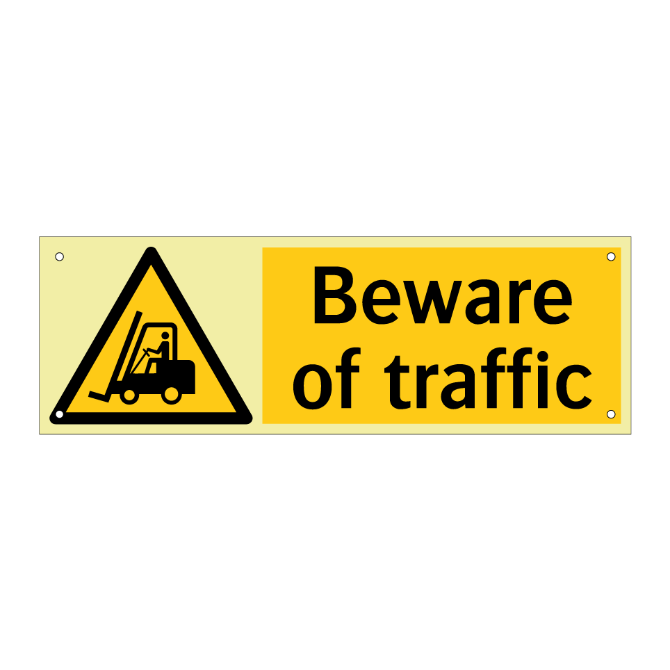Beware of traffic