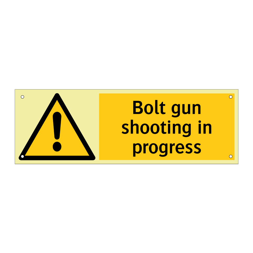 Bolt gun shooting in progress