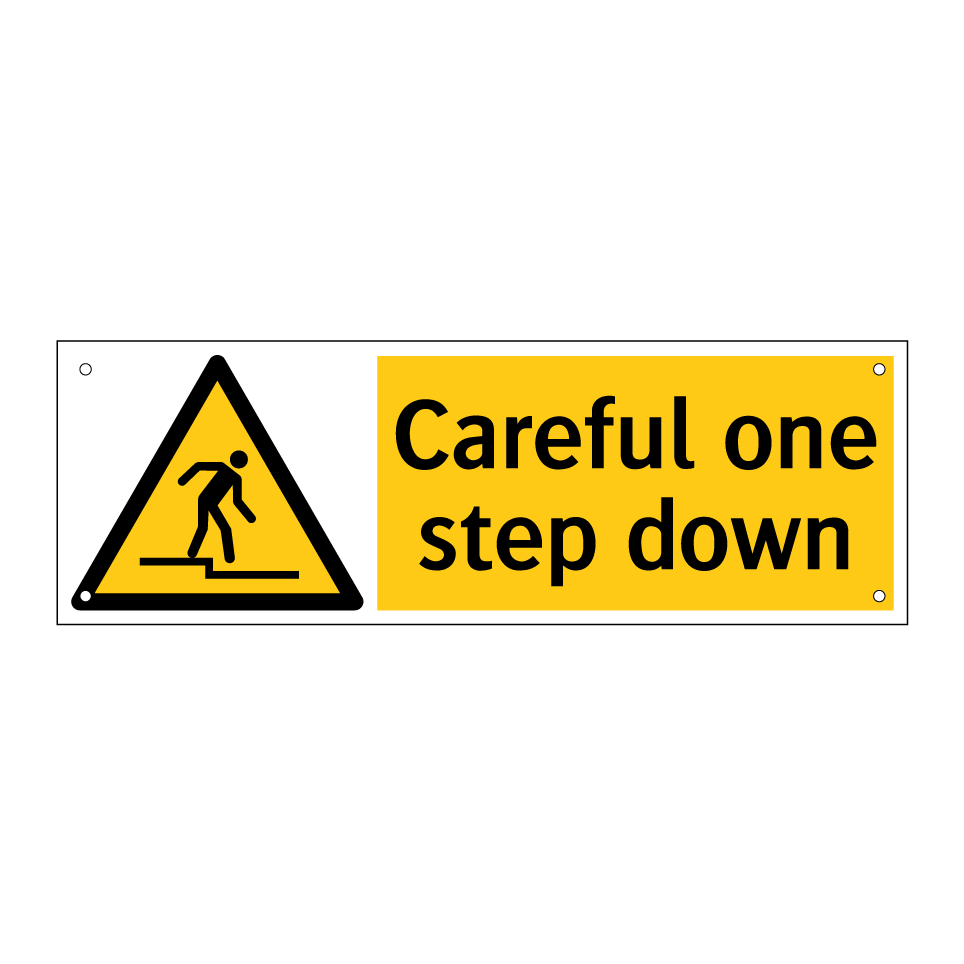 Careful one step down