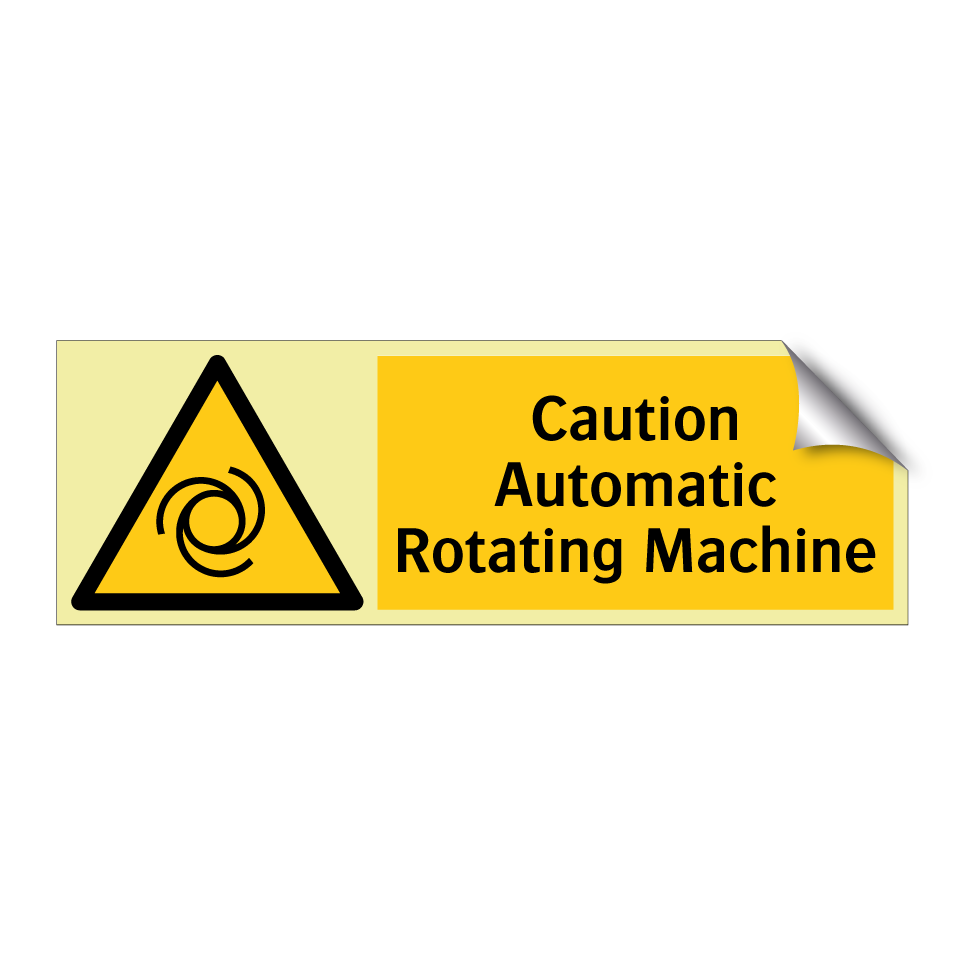 Caution Automatic Rotating Machine