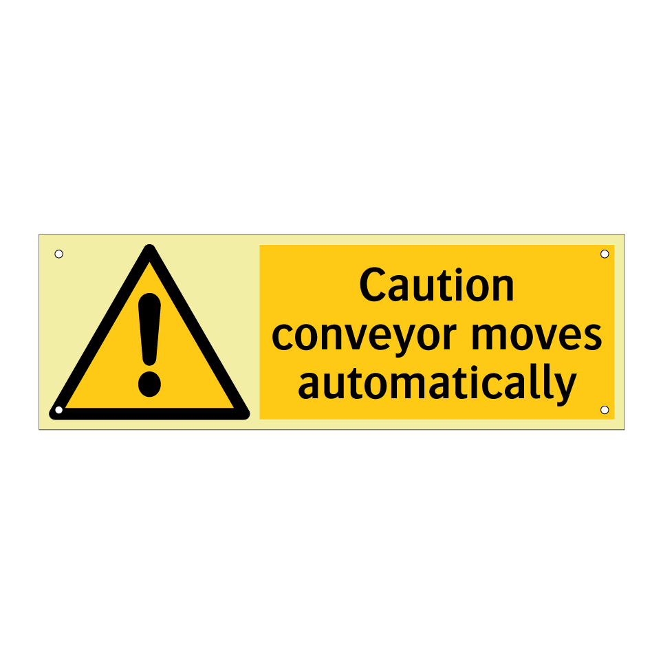 Caution conveyor moves automatically
