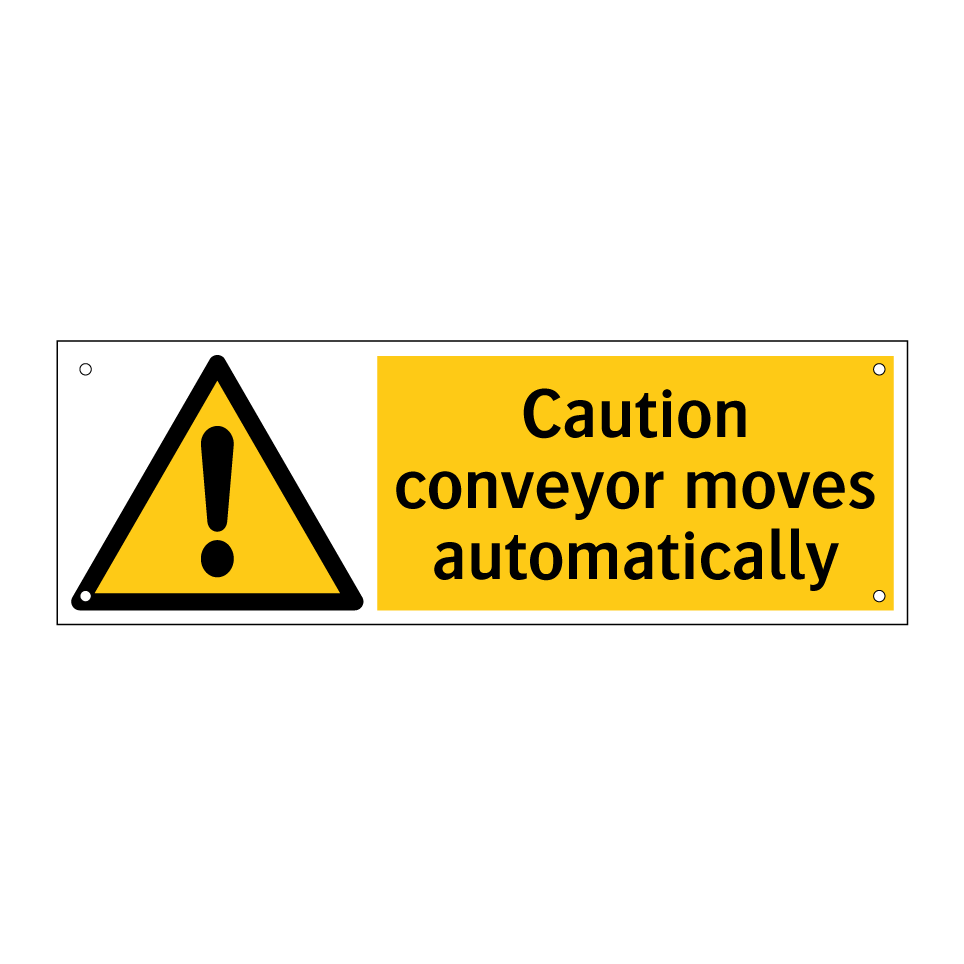 Caution conveyor moves automatically