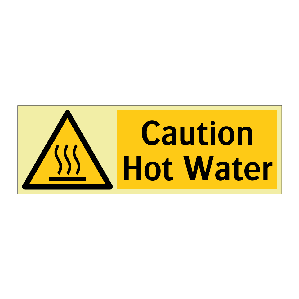 Caution Hot Water
