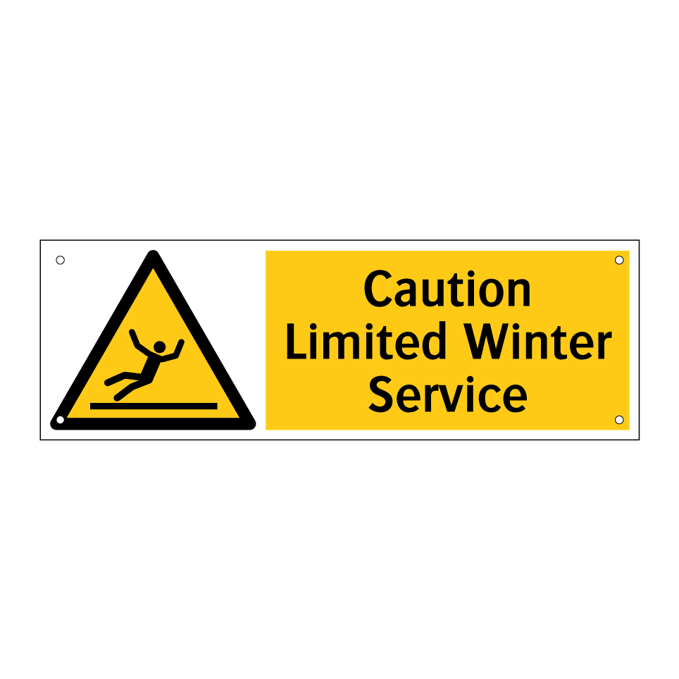 Caution Limited Winter Service