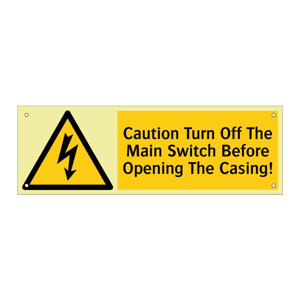 Caution Turn Off The Main Switch Before Opening The Casing!