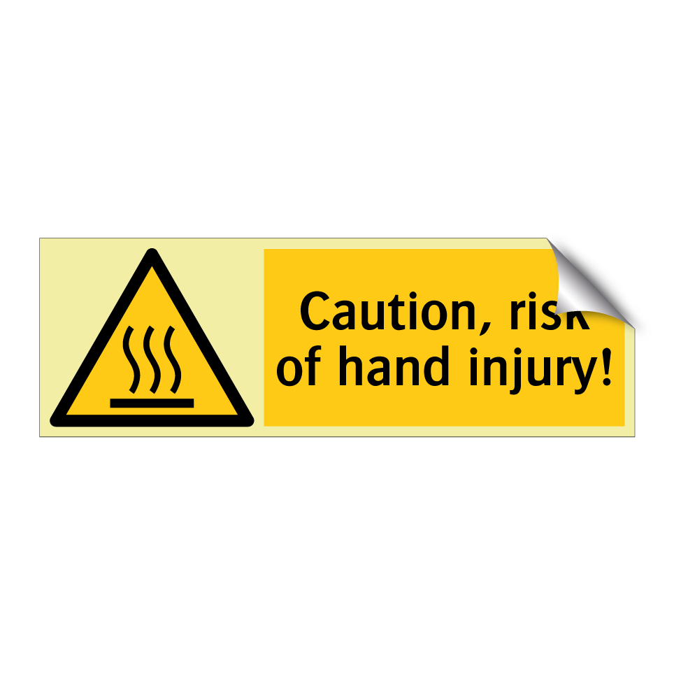 Caution, risk of hand injury!