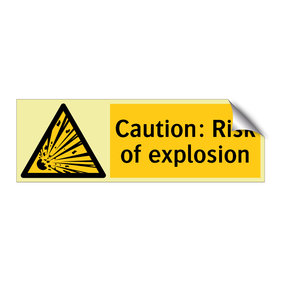 Caution: Risk of explosion