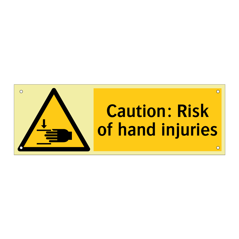 Caution: Risk of hand injuries