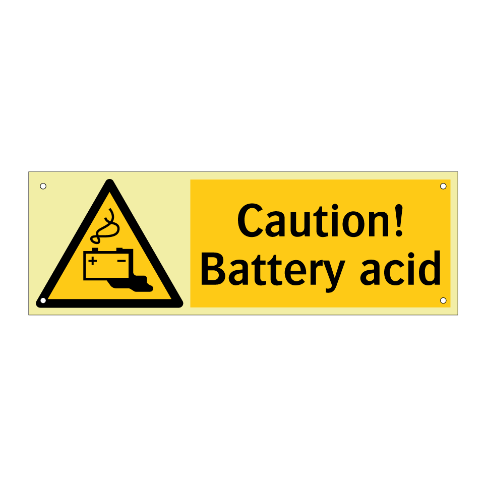 Caution! Battery acid