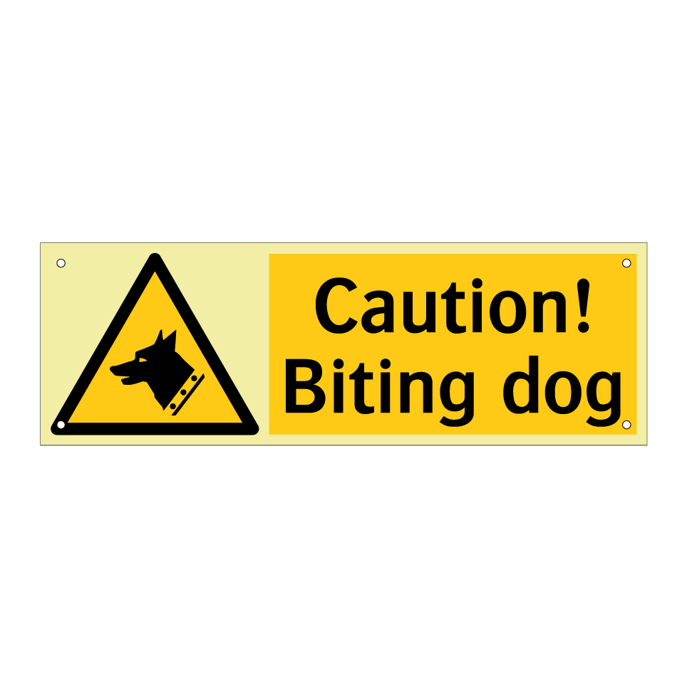 Caution! Biting dog