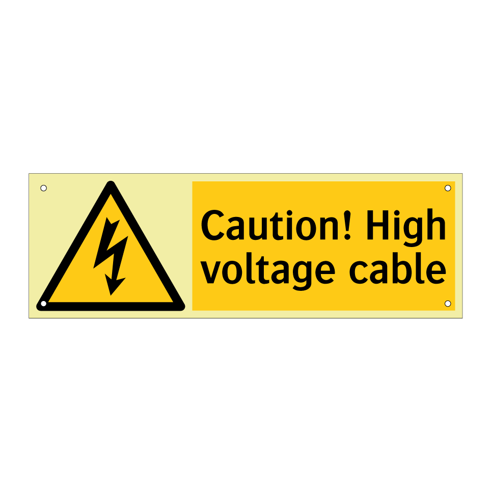 Caution! High voltage cable