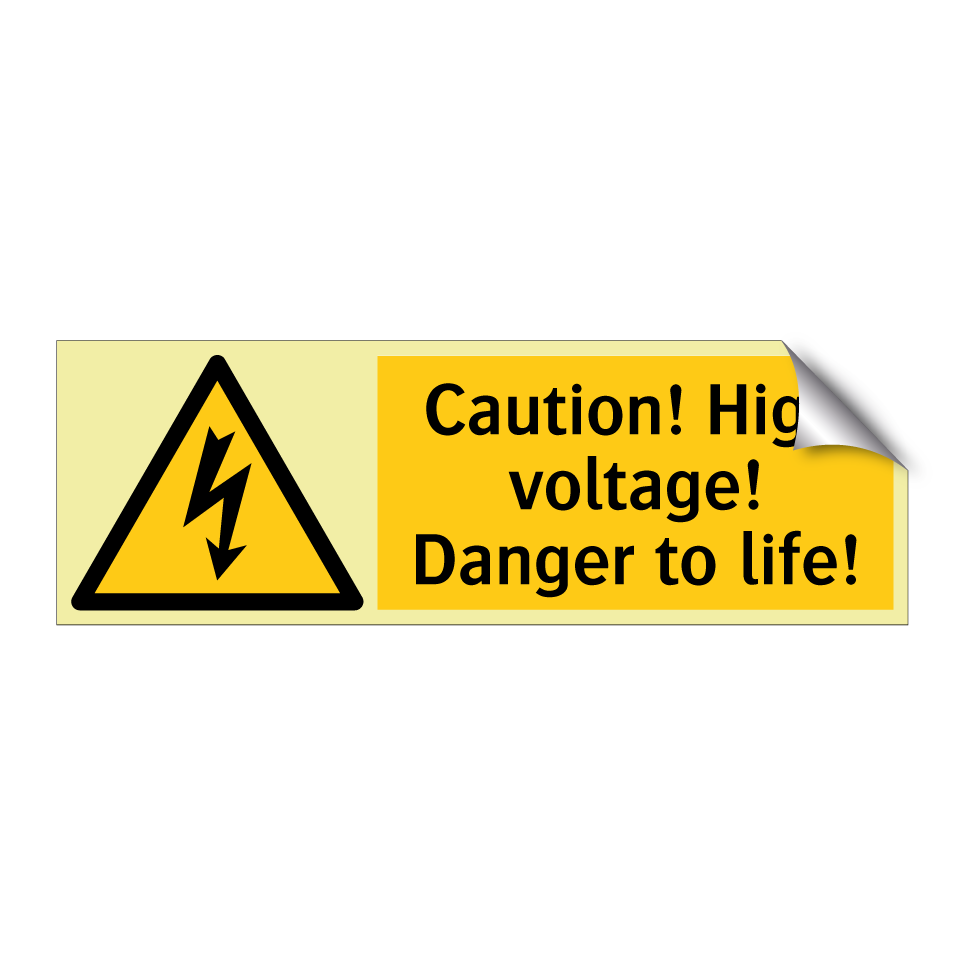 Caution! High voltage! Danger to life!