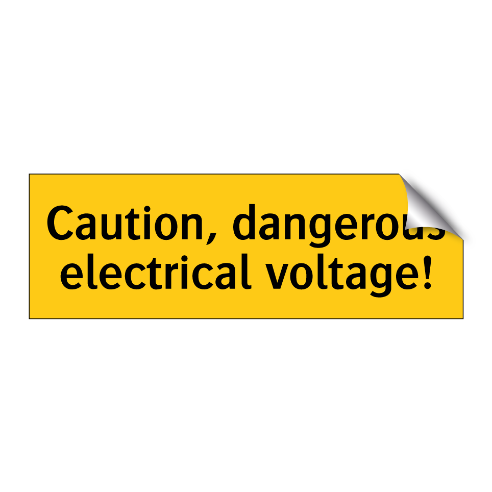 Caution, dangerous electrical voltage!