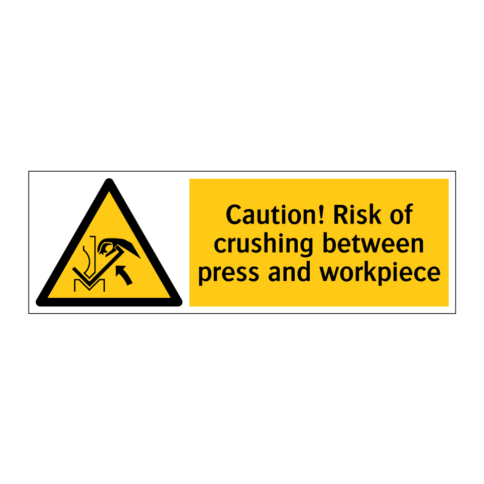 Caution! Risk of crushing between press and workpiece