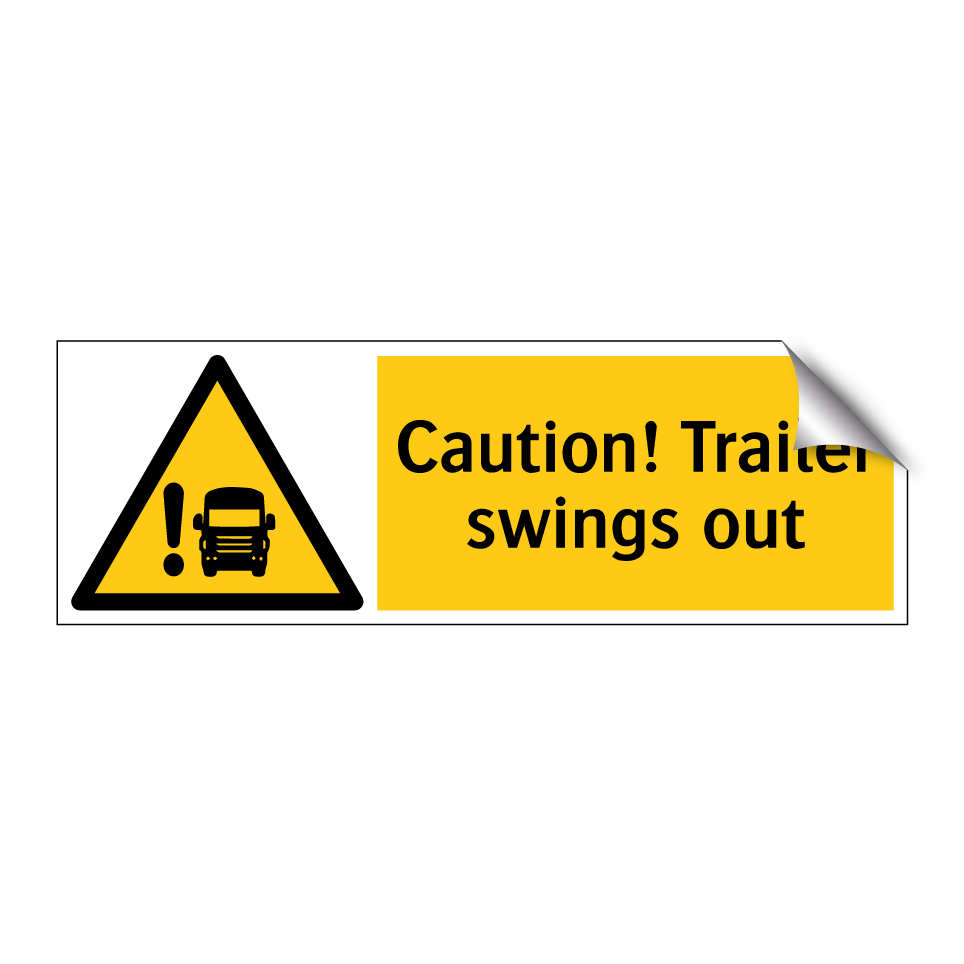 Caution! Trailer swings out
