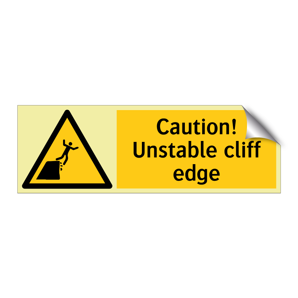 Caution! Unstable cliff edge