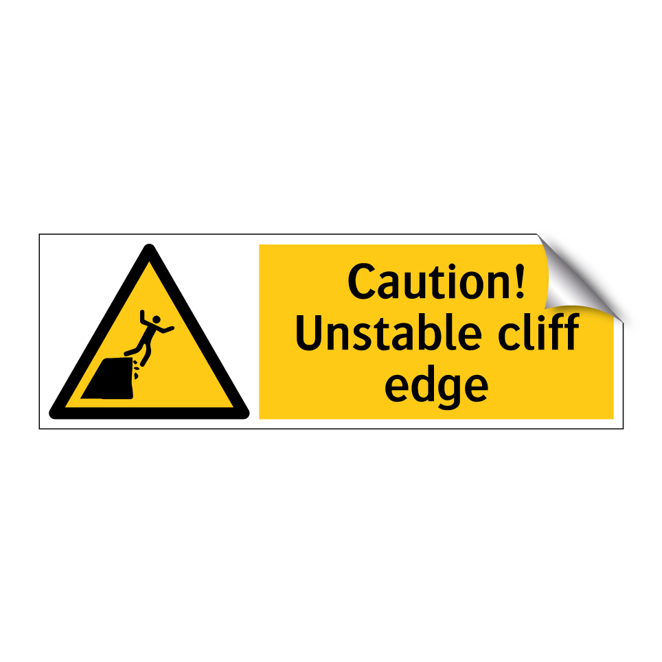 Caution! Unstable cliff edge