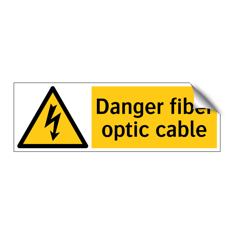 Danger fiber optic cable