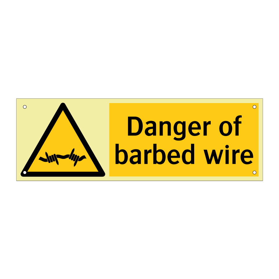 Danger of barbed wire