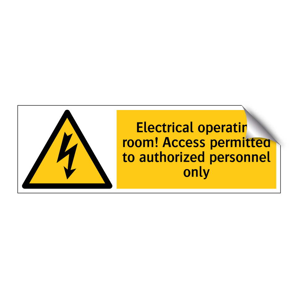 Electrical operating room! Access permitted to authorized personnel only