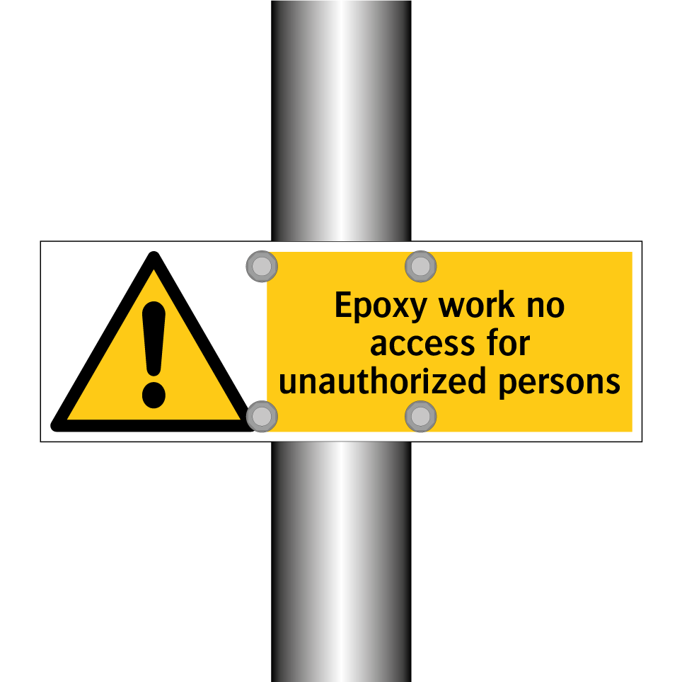 Epoxy work no access for unauthorized persons
